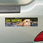 Love Golden Retrievers - Bumpersticker (Op auto)