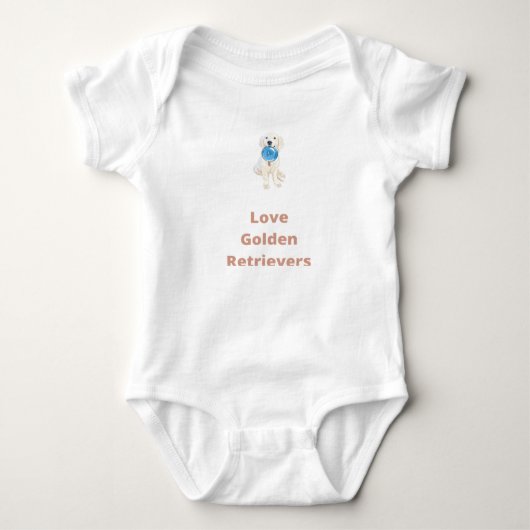 Love Golden Retrievers - Golden Retriever Romper (Voorkant)
