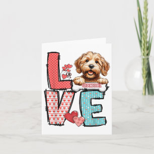 Love Goldendoodle Hond Happy Valentines Day Kaart