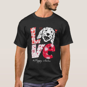 Love Goldendoodle hondenliefhebber valentijn T-shirt
