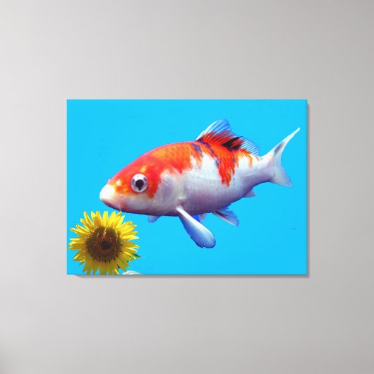 Love Goldfish Stretted Canvas Print (Voorkant)