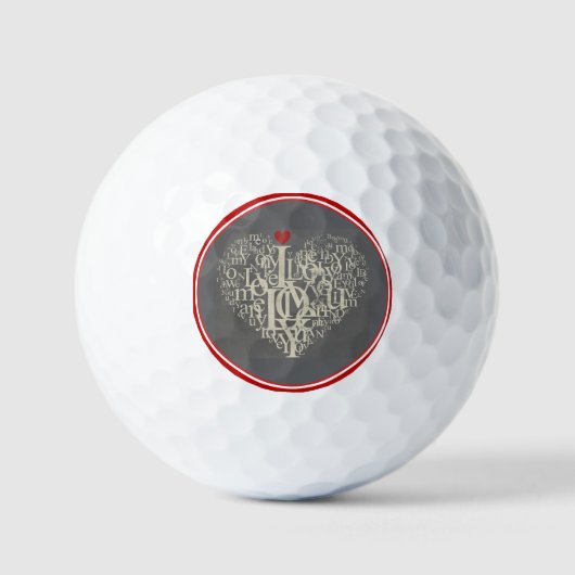 Love Golf Ball Golfballen (Voorkant)