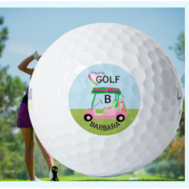 Love Golf Custom Golf Cart Clubs Monogram Name Golfballen