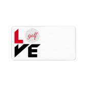Love golf etiket (Voorkant)