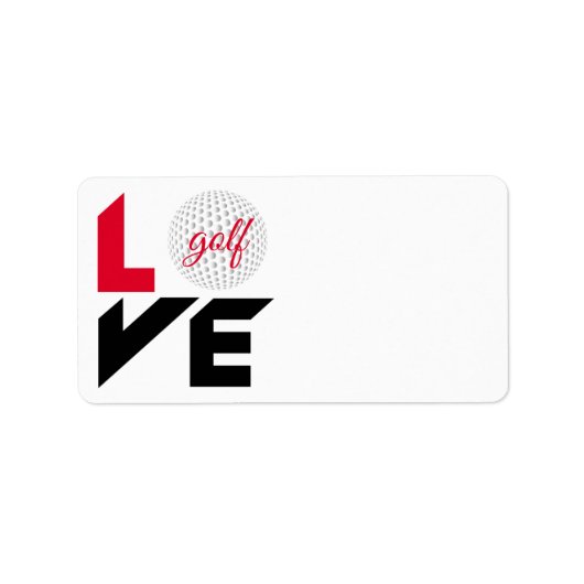 Love golf etiket (Voorkant)