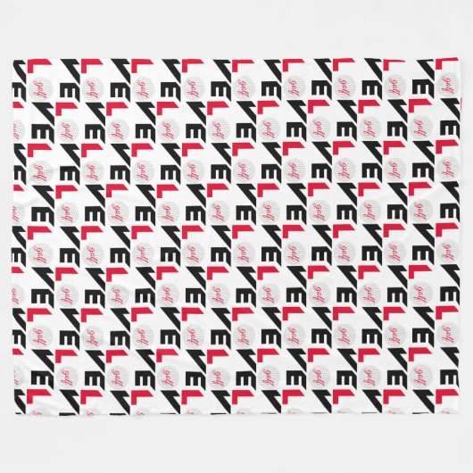 Love golf fleece deken (Voorkant (Horizontaal))