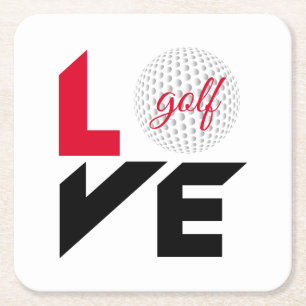 Love golf kartonnen onderzetters