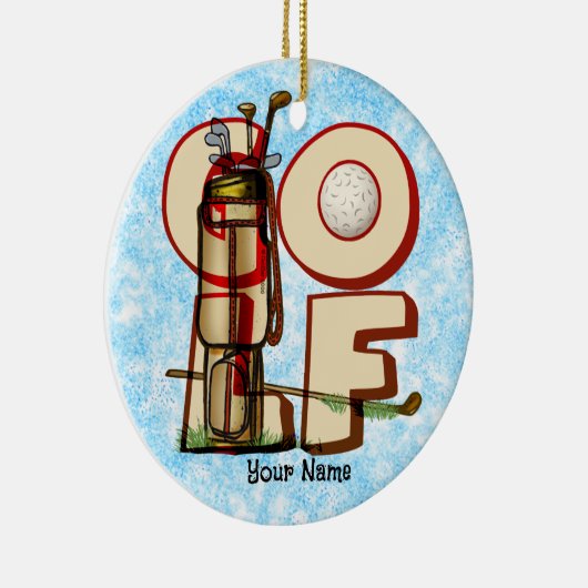 Love golf keramisch ornament (Rechts)