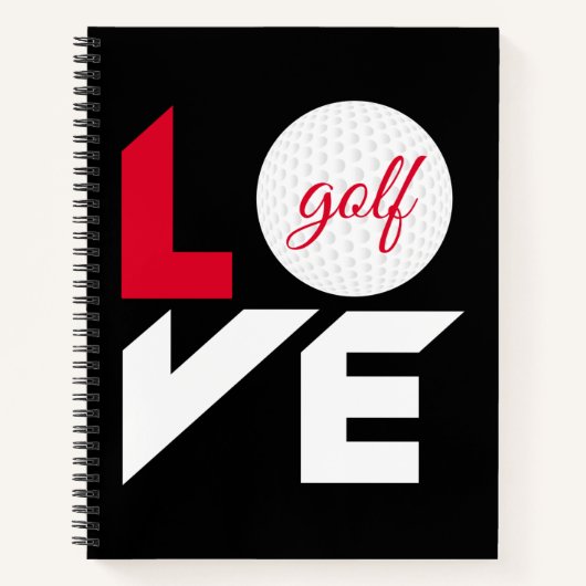 Love golf notitieboek (Voorkant)