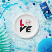 Love golf papieren bordje (Feest)