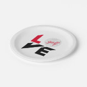 Love golf papieren bordje (Gekanteld)