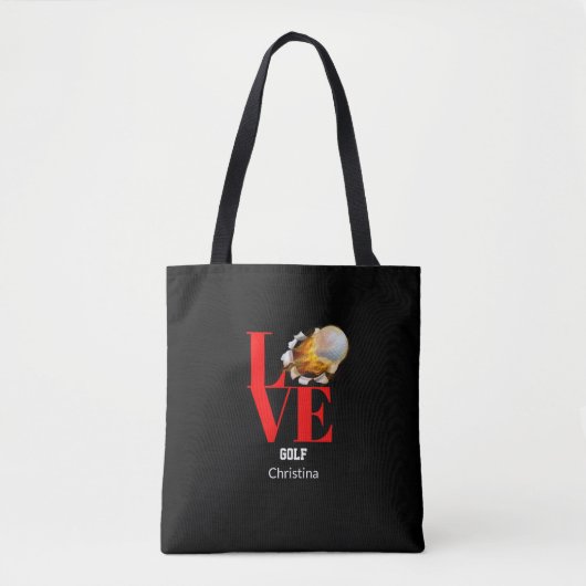 Love Golf Personalized Shoulder Canvas tas (Voorkant)