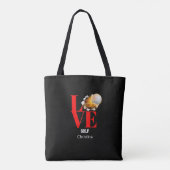 Love Golf Personalized Shoulder Canvas tas (Achterkant)