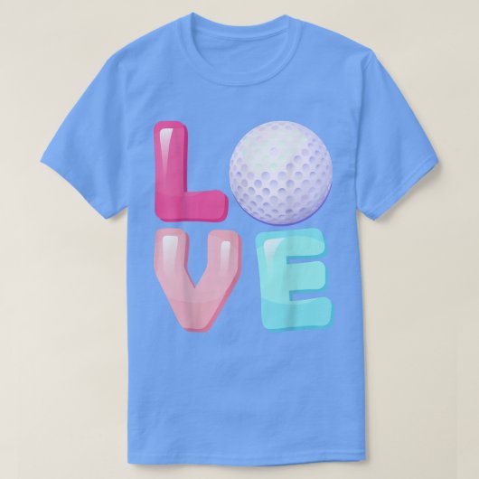 Love Golf Player Team Fan Girls Womens T-shirt (Design voorkant)
