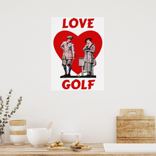 Love Golf Poster (Keuken)