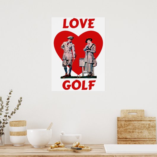 Love Golf Print (Keuken)