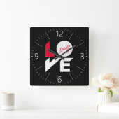 Love golf vierkante klok (Huis)