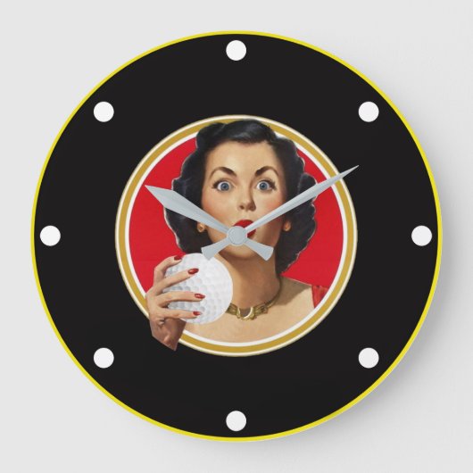 Love Golf Wall Clock Grote Klok (Voorkant)