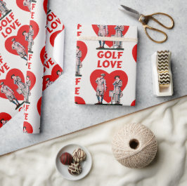 Love Golf Wrapping Paper Cadeaupapier