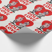 Love Golf Wrapping Paper Cadeaupapier (Hoek)