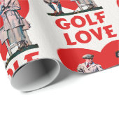 Love Golf Wrapping Paper Cadeaupapier (Rol Hoek)