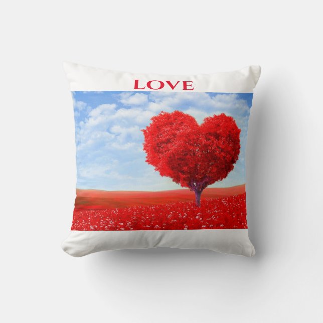 'LOVE' gooien kussen. "16 x 16" Kussen (Voorkant)