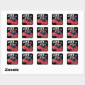 LOVE × GORILLA - Custom Vierkante Sticker (Vel)
