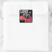 LOVE × GORILLA - Custom Vierkante Sticker (Tas)