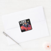 LOVE × GORILLA - Custom Vierkante Sticker (Envelop)