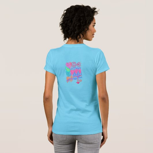 Love Graffiti Abstract Wearable Art T-shirt (Achterkant volledig)
