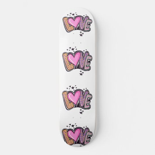 Love Graffiti Art Persoonlijk Skateboard (Voorkant)