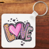 Love Graffiti Art Sleutelhanger (Achterkant)