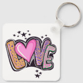 Love Graffiti Art Sleutelhanger (Achterkant)