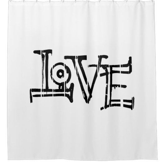 Love Graffiti Douchegordijn (Voorkant)