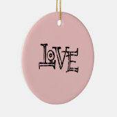 Love Graffiti Keramisch Ornament (Rechts)