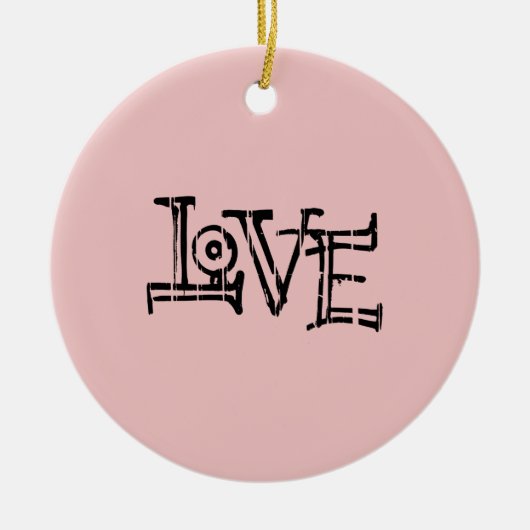 Love Graffiti Keramisch Ornament (Voorkant)