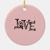 Love Graffiti Keramisch Ornament (Achterkant)