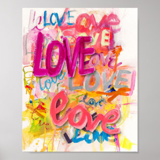 LOVE Graffiti Kunstposter Poster
