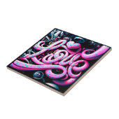 Love Graffiti Pink and Black Tegeltje (Zijkant)