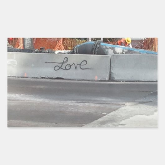 ~Love Graffiti~ STICKER, CUSTOMIZE IT! Rechthoekige Sticker (Voorkant)