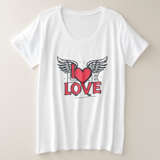 LOVE  Graffiti Style Art Unisex Soft style t-shirt (Design voorkant)
