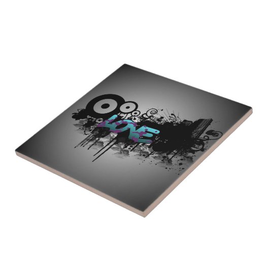 LOVE Graffiti Tegeltje (Zijkant)