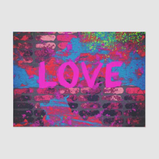 Love Graffiti Tissue Paper Tissuepapier (Voorkant)