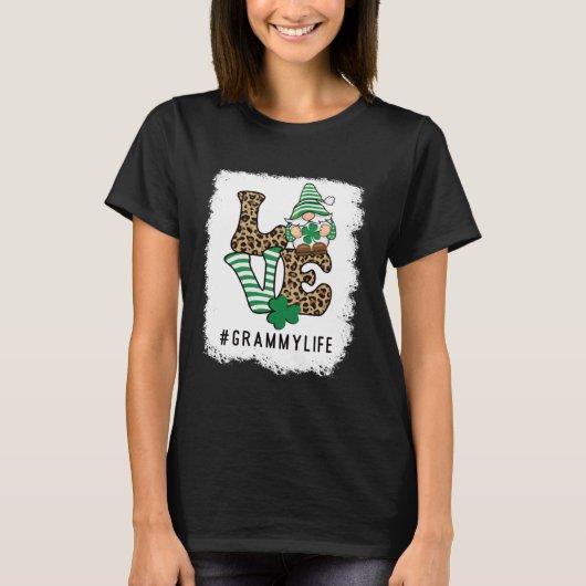 LOVE Grammy Life Gnome  St Patrick s Day Lucky Sha T-shirt (Voorkant)