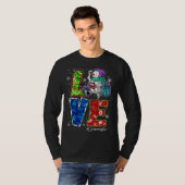 Love Grammy Life Snowman Leopard Thanksgiving gram T-shirt (Voorkant volledig)