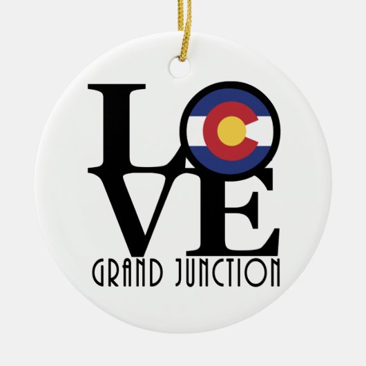 LOVE Grand Junction Keramisch Ornament (Voorkant)