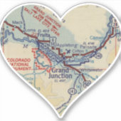 Love Grand Junction  Map Sticker (Voorkant)