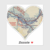 Love Grand Junction Map Sticker (Vel)