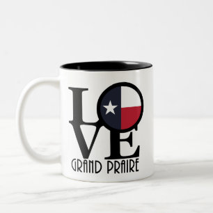 LOVE Grand Prairie Texas 11oz Tweekleurige Koffiemok