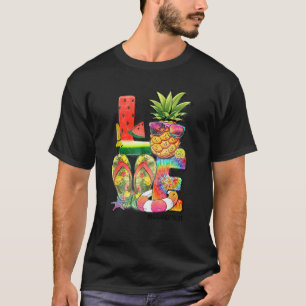 Love Grandma Life Summer Hawaii Beach Vrouwen T-shirt